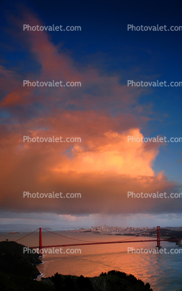 Golden Gate Bridge, Sunset, Cumulus Cloud