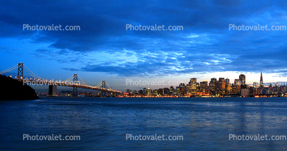 The Embarcadero, Cityscape, skyline, building, skyscraper, Downtown, San Francisco Oakland Bay Bridge Panorama