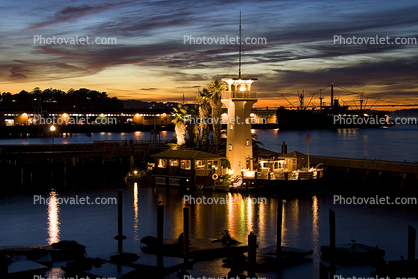 Forbes Island, Floating Restaurant, Twilight, Dusk, Dawn