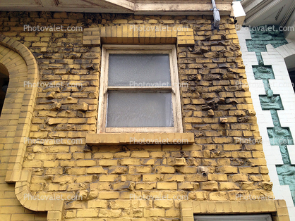 Window, unusual brickwork, building, detail