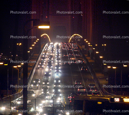 Rush Hour Traffic, cars, night, nighttime, evening