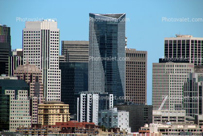 Millennium Tower, leaning tilted building, San Francisco Skyline, construction, from Potrero Hill, downtown