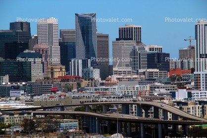 Millennium Tower, San Francisco Skyline, buildings, from Potrero Hill, downtown