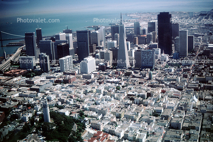 Coit Tower, Skyline, Downtown, August 26, 1981, 1980s