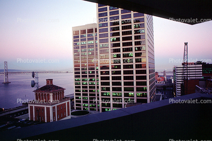 views from the rotating restaurant at the Hyatt Regency, Twilight, Dusk, Dawn