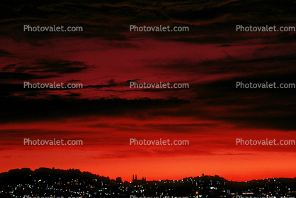 View from Potrero Hill, Sunset, Sunclipse, dusk, dawn, twilight