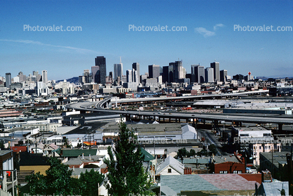 View from Potrero Hill, Interstate Highway I-280, skyline