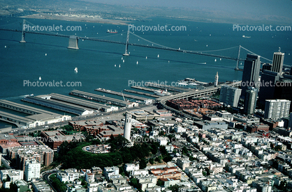San Francisco Oakland Bay Bridge, Coit Tower, Dock