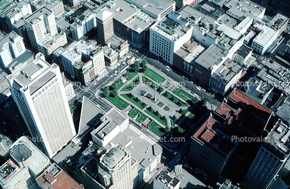 Union Square, downtown, Downtown-SF, Macy's, buildings, shops, Geary street