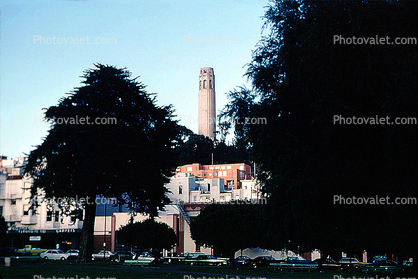Coit Tower, cars