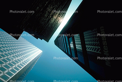 downtown, Downtown-SF, Looking-up, highrise, skyscraper, building, reflection, abstract
