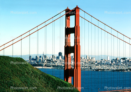 Golden Gate Bridge on a Clear Day, Cityscape, Skyline