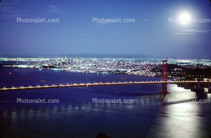 moonglow, Golden Gate Bridge, Twilight, Dusk, Dawn