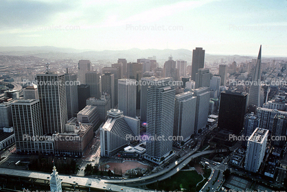 Hyatt Regency, cityscape, skyline, buildings, highrise, Skyscraper, Downtown, Embarcadero Freeway
