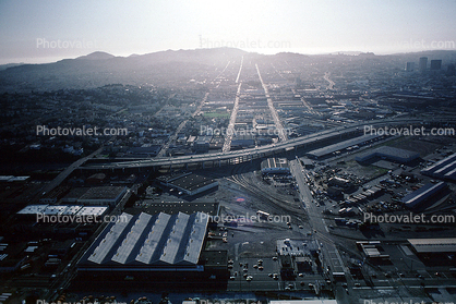 Mission Bay Project site, train yards, Interstate Highway I-280