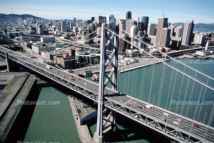 San Francisco Oakland Bay Bridge, The Embarcadero, SOMA, March 3 1989, 1980s