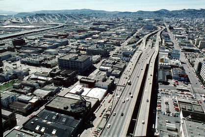 SOMA, South of Market, Interstate Highway I-80, March 3 1989, 1980s