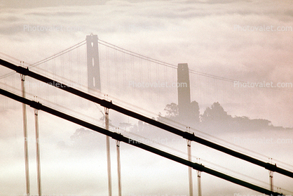 San Francisco Oakland Bay Bridge, Golden Gate Bridge, Coit Tower, Sunrise