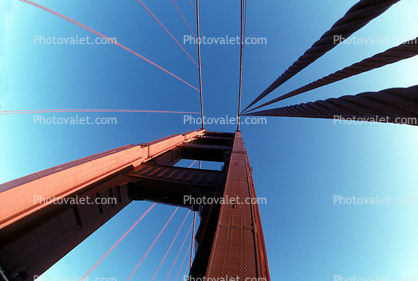 Golden Gate Bridge looking-up