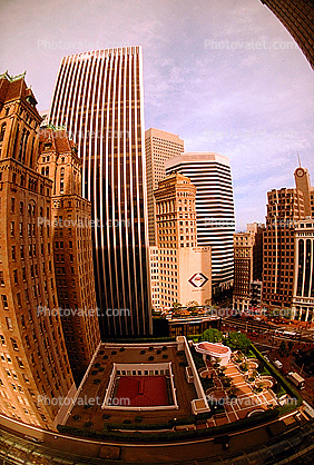 Downtown Highrise, buildings, skyline, cityscape, abstract