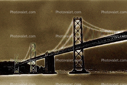 San Francisco Oakland Bay Bridge, abstract