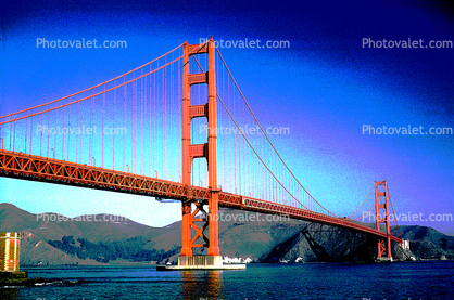 Golden Gate Bridge, 1964, 1960s, Paintography
