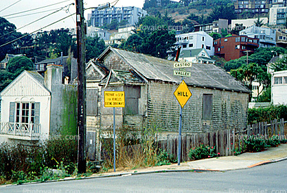 hill, Castro and Vallejo streets, Dilapitated Home, House