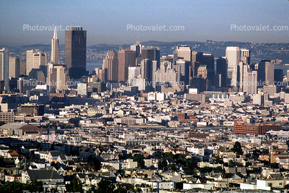 from Twin Peaks, downtown, SOMA, skyscrapers