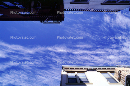 looking-up, clouds, buildings