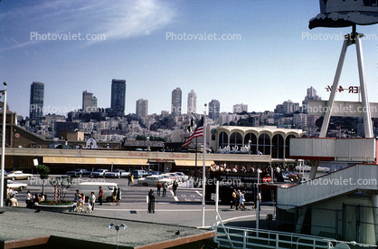 Buildings, Parking, cityscape, Cars, Vehicles, June 1970, 1970s