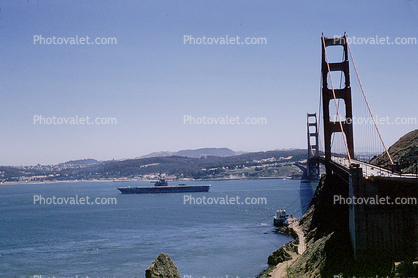 Aircraft Carrier, Golden Gate Bridge, July 1958, 1950s
