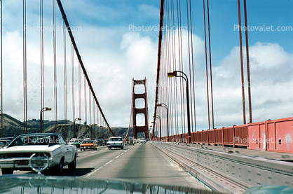 Golden Gate Bridge, cars, traffic, Vehicles, July 1978, 1970s