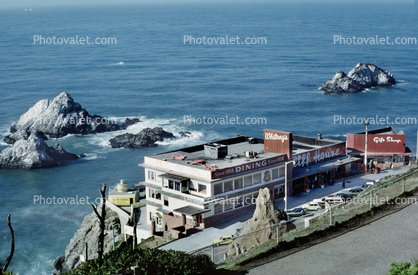 Whitney's, Seal Rock, building, Cliff-House, Pacific Ocean, Cliff-hanging Architecture, 1972, 1970s
