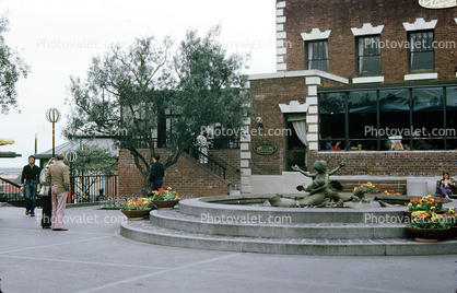 The Cannery, Mermaid Sculpture, Water Fountain, aquatics, building, 1974, 1970s