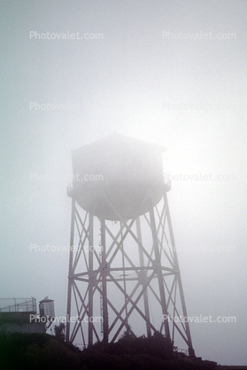 Water Tower in the Fog, Alcatraz Island