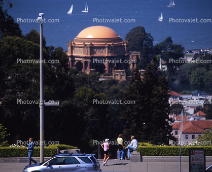 Palace of Fine Arts from Lyon Street, Pacific Heights, Pacific-Heights