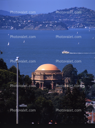 Palace of Fine Arts from Lyon Street, Pacific Heights, Pacific-Heights
