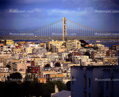 San Francisco Oakland Bay Bridge, homes, buildings