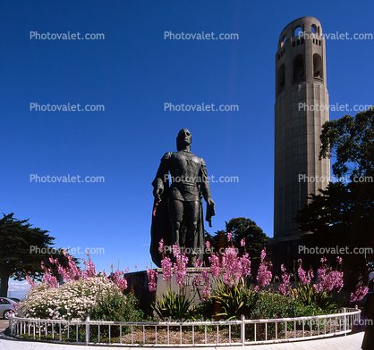 Christopher Columbus Statue of a horrific human being, roadside