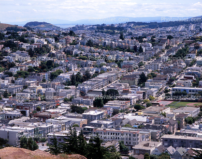the Castro District, view from Buena Vista Hill, urban sprawl
