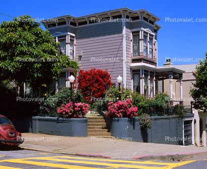 Axford House, 1190 Noe Street, Home, Steps, Garden, Flowers, building, Castro-District, landmark