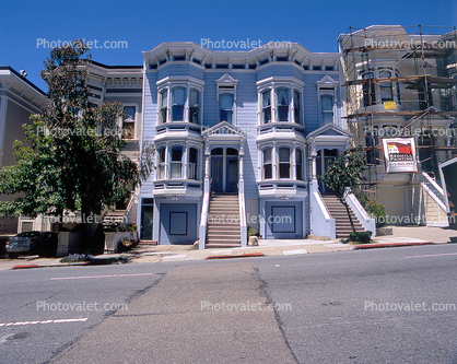 Pacific Heights, Row of Houses, steps, Pacific-Heights