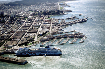 Pier-39, docks, boats, marina, water, Aquatic Park, Cruise Ship, Hyde Street Pier