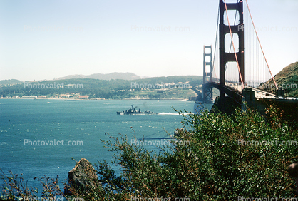 Golden Gate Bridge, Destroyer Ship, June 1966, 1960s