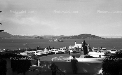 Coit Tower overlook, Cars, Vehicles, 1960s