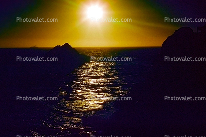 sunset over the water, ocean