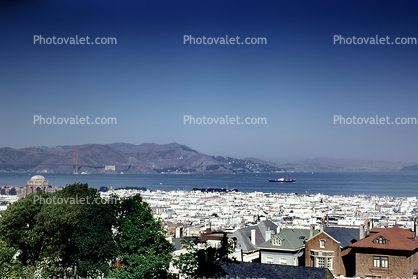 The Marina District from Pacific Heights, Pacific-Heights, September 1958, 1950s