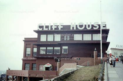 The Cliff House, landmark, building, 1950s