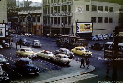 Yellow Cab Company Garage, Downtown San Francisco, Cars, 1950s