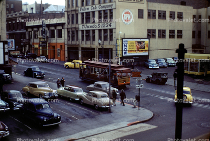 Downtown San Francisco, Cars, 1950s